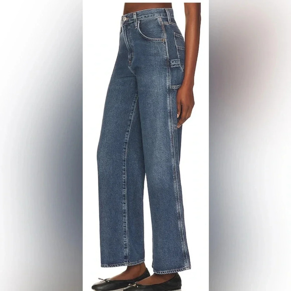 AGOLDE Magda Carpenter Jeans in Darkness Blue Size 29 - Picture 2 of 13